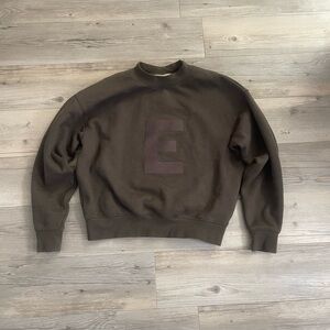 Essentials Dark Brown Crewneck Sweater